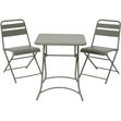 Picture of 3 piece metal square table bistro set green