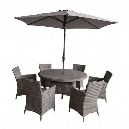 Picture of PARMA RATTAN 8 SEATER DINING  SET